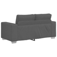Produktbild för Loveseat soffa mörkgrå 160x77x82 cm manchestertyg