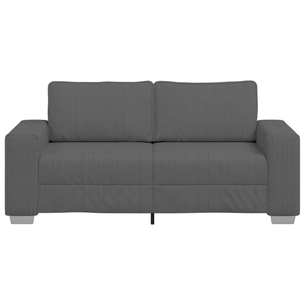 Produktbild för Loveseat soffa mörkgrå 180x77x82 cm manchestertyg