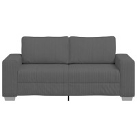 Produktbild för Loveseat soffa mörkgrå 180x77x82 cm manchestertyg