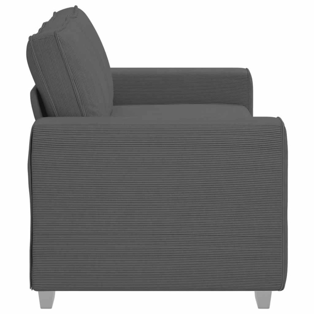 Produktbild för Loveseat soffa mörkgrå 180x77x82 cm manchestertyg