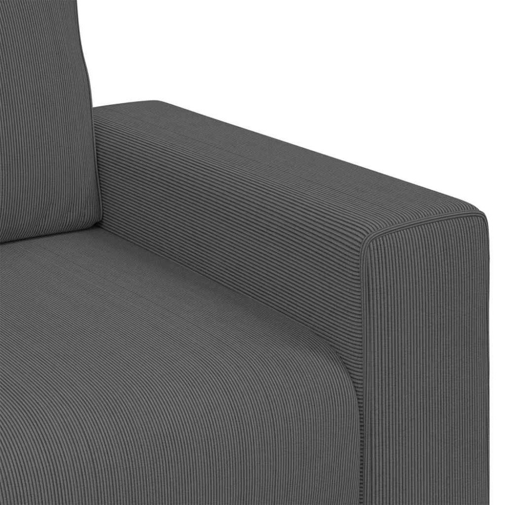 Produktbild för Loveseat soffa mörkgrå 180x77x82 cm manchestertyg