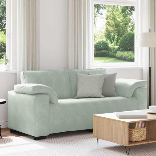 vidaXL Loveseat soffa ljusgrå 180x77x82 cm sammet