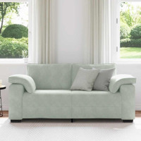 Produktbild för Loveseat soffa ljusgrå 180x77x82 cm sammet