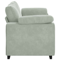 Produktbild för Loveseat soffa ljusgrå 180x77x82 cm sammet