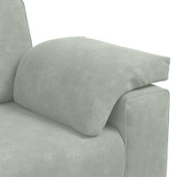 Produktbild för Loveseat soffa ljusgrå 180x77x82 cm sammet