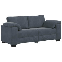 Produktbild för Loveseat soffa mörkgrå 180x77x82 cm sammet