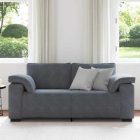 Produktbild för Loveseat soffa mörkgrå 180x77x82 cm sammet