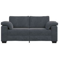 Produktbild för Loveseat soffa mörkgrå 180x77x82 cm sammet