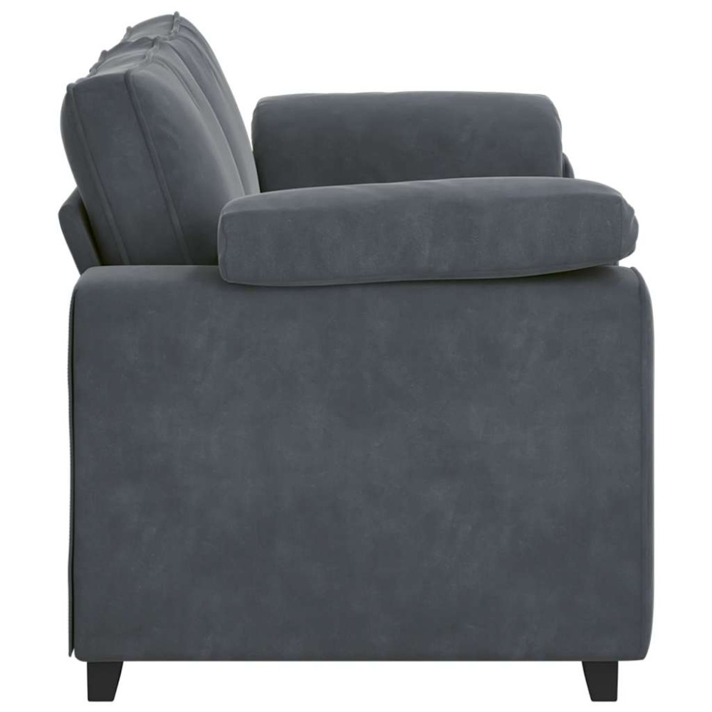 Produktbild för Loveseat soffa mörkgrå 180x77x82 cm sammet