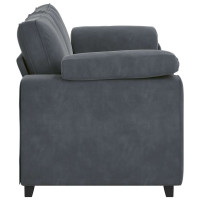 Produktbild för Loveseat soffa mörkgrå 180x77x82 cm sammet