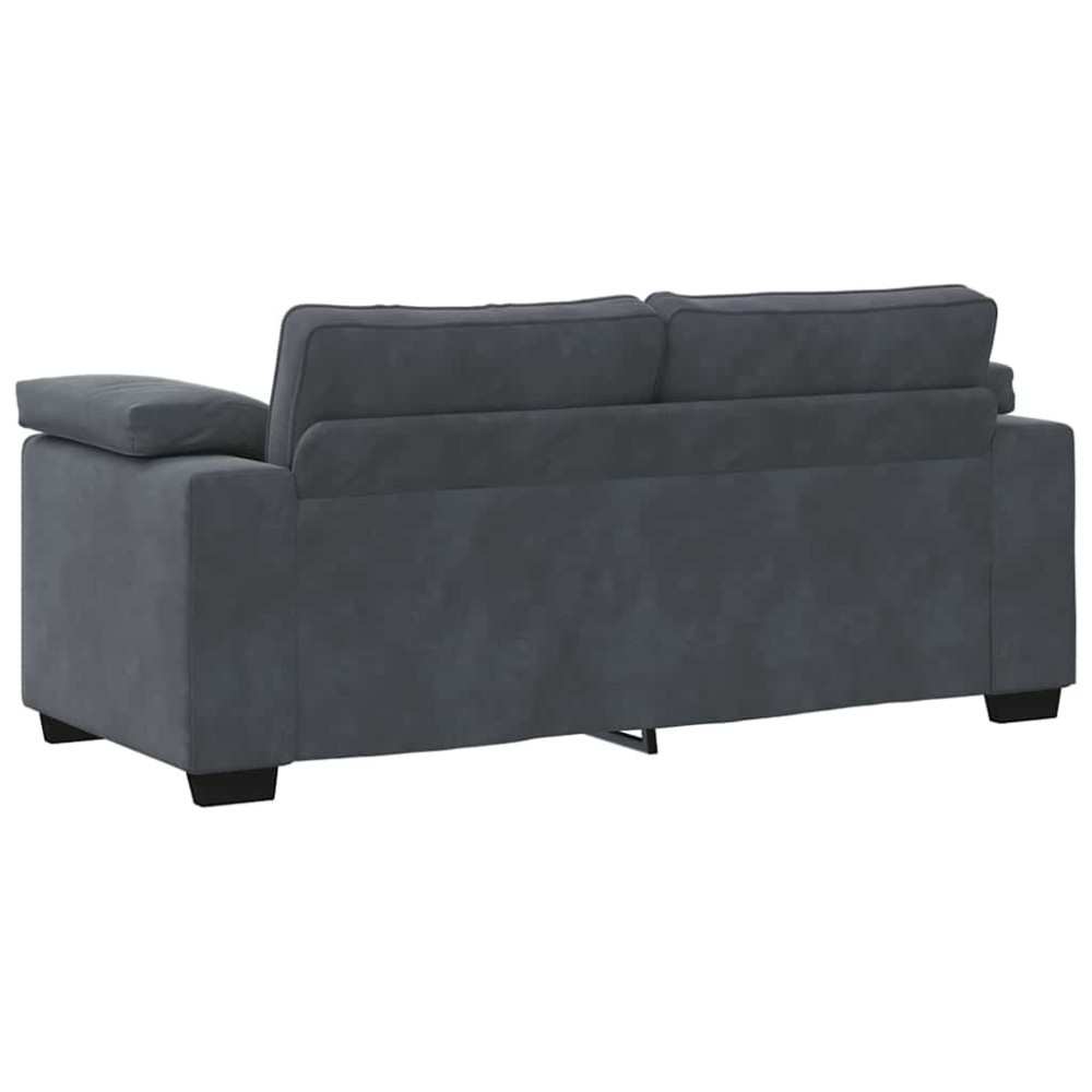 Produktbild för Loveseat soffa mörkgrå 180x77x82 cm sammet