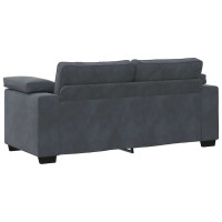 Produktbild för Loveseat soffa mörkgrå 180x77x82 cm sammet