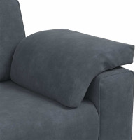 Produktbild för Loveseat soffa mörkgrå 180x77x82 cm sammet