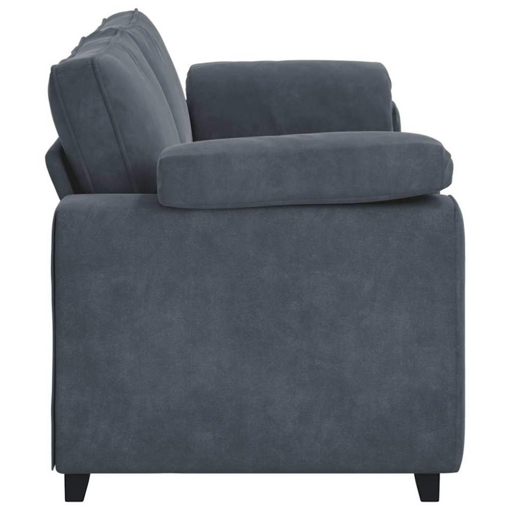Produktbild för 3-sitssoffa mörkgrå 220x77x82 cm sammet
