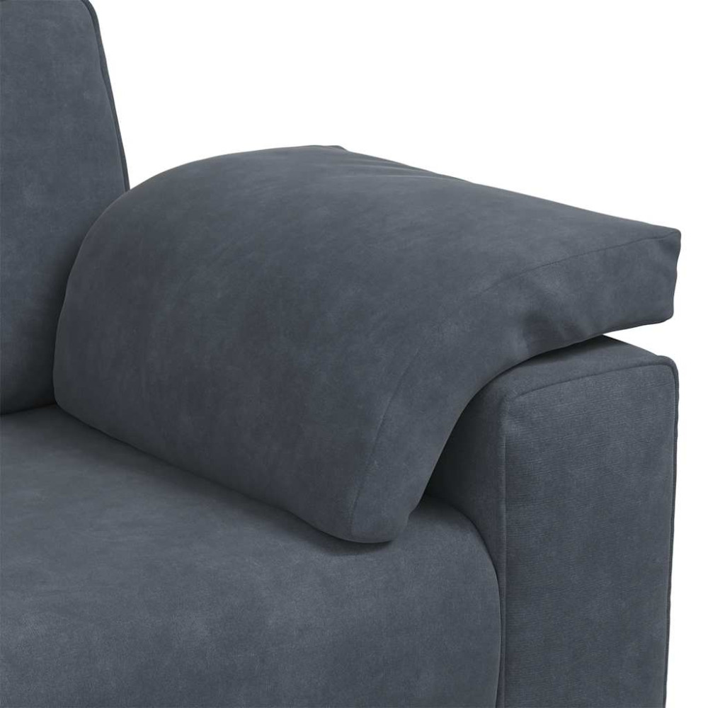 Produktbild för 3-sitssoffa mörkgrå 220x77x82 cm sammet
