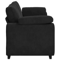 Produktbild för 3-sitssoffa svart 220x77x82 cm sammet