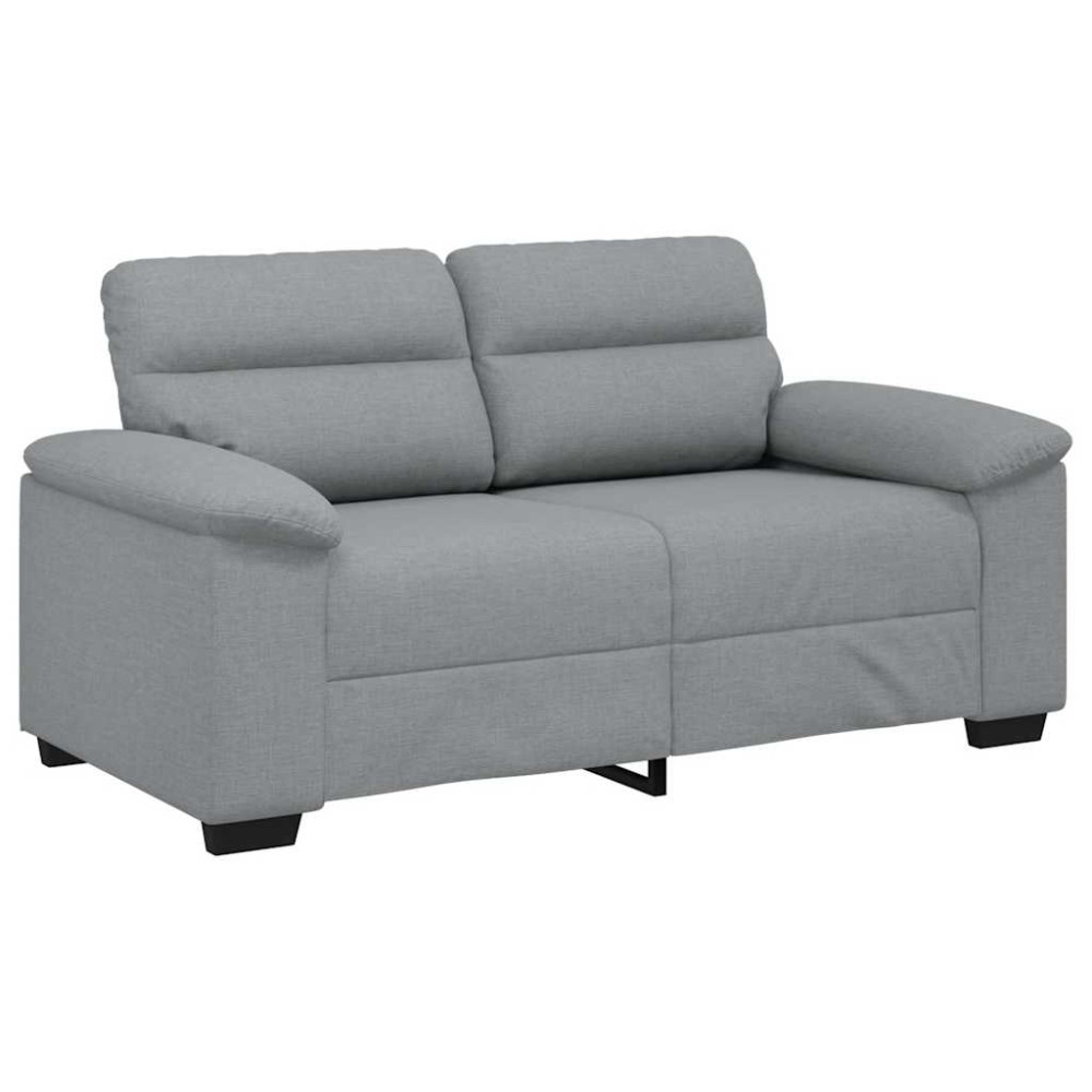 Produktbild för 2-sitssoffa ljusgrå 160x81x84 cm tyg