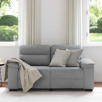Produktbild för 2-sitssoffa ljusgrå 160x81x84 cm tyg