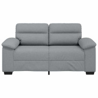 Produktbild för 2-sitssoffa ljusgrå 160x81x84 cm tyg