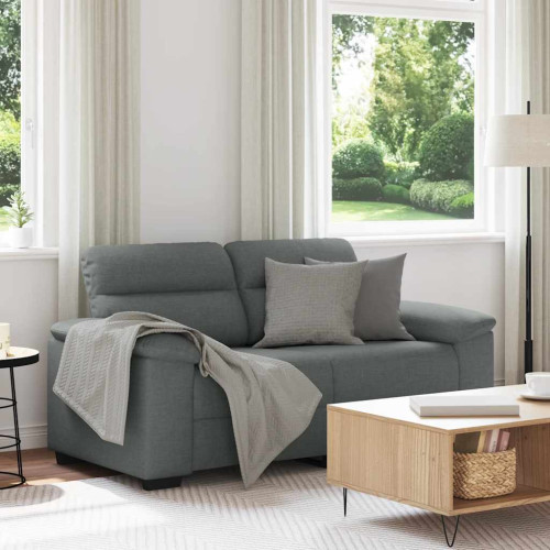vidaXL 2-sitssoffa mörkgrå 160x81x84 cm tyg