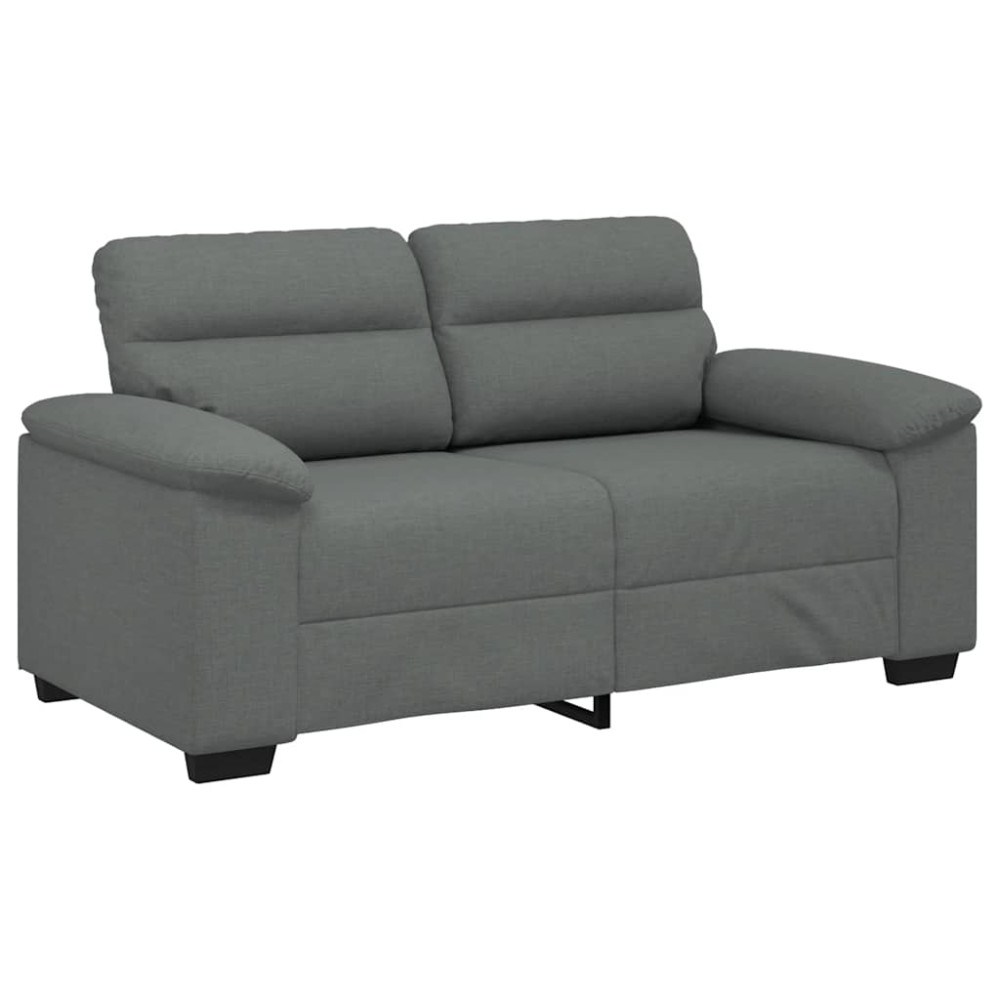 Produktbild för 2-sitssoffa mörkgrå 160x81x84 cm tyg