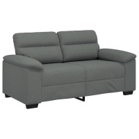 Produktbild för 2-sitssoffa mörkgrå 160x81x84 cm tyg