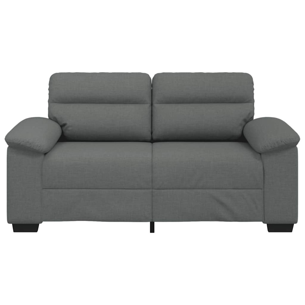 Produktbild för 2-sitssoffa mörkgrå 160x81x84 cm tyg