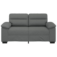 Produktbild för 2-sitssoffa mörkgrå 160x81x84 cm tyg
