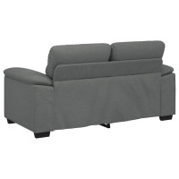 Produktbild för 2-sitssoffa mörkgrå 160x81x84 cm tyg