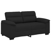 Produktbild för 2-sitssoffa svart 160x81x84 cm tyg