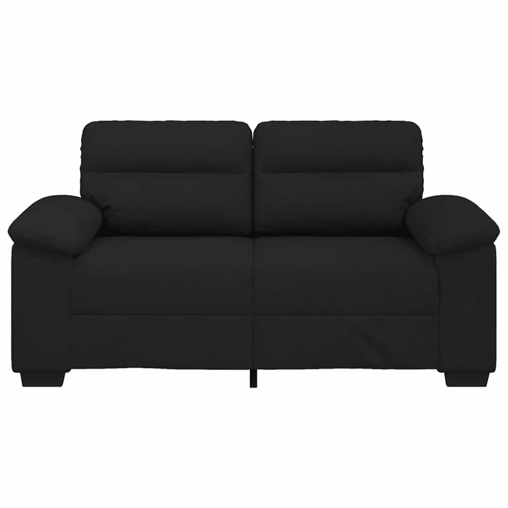 Produktbild för 2-sitssoffa svart 160x81x84 cm tyg