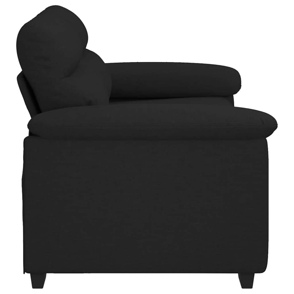 Produktbild för 2-sitssoffa svart 160x81x84 cm tyg