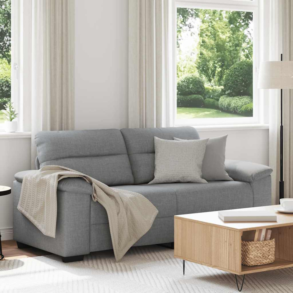 Produktbild för 2-sitssoffa ljusgrå 180x81x84 cm tyg