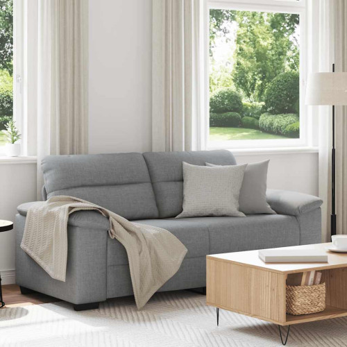 vidaXL 2-sitssoffa ljusgrå 180x81x84 cm tyg
