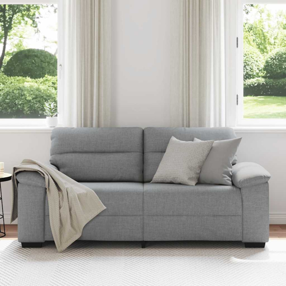 Produktbild för 2-sitssoffa ljusgrå 180x81x84 cm tyg