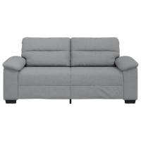 Produktbild för 2-sitssoffa ljusgrå 180x81x84 cm tyg