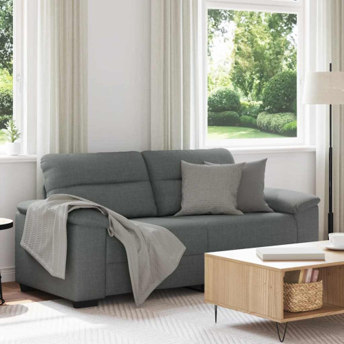 vidaXL 2-sitssoffa mörkgrå 180x81x84 cm tyg