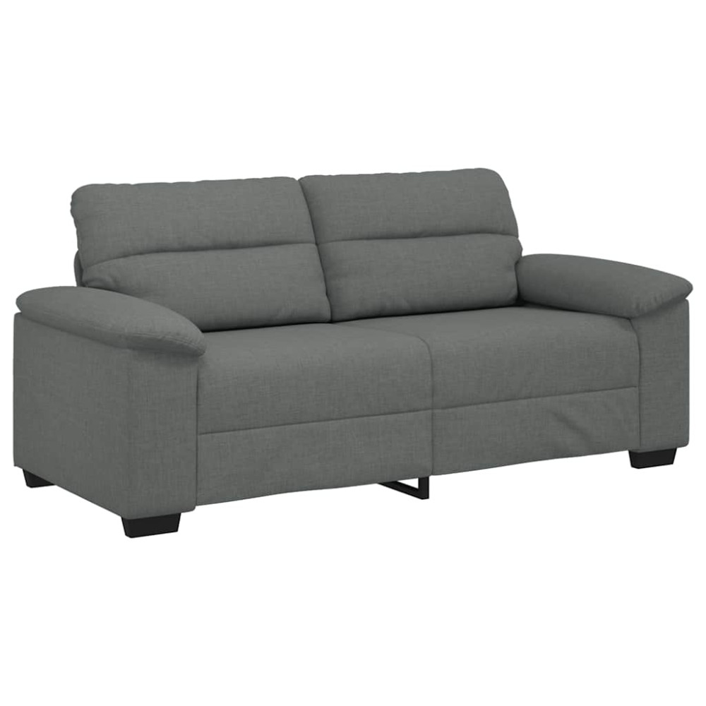 Produktbild för 2-sitssoffa mörkgrå 180x81x84 cm tyg