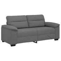 Produktbild för 2-sitssoffa mörkgrå 180x81x84 cm tyg