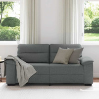 Produktbild för 2-sitssoffa mörkgrå 180x81x84 cm tyg