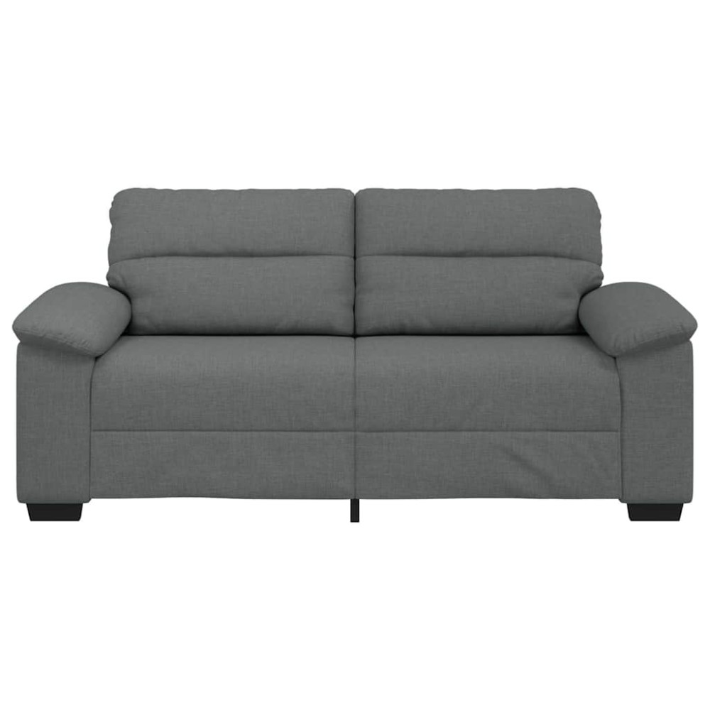 Produktbild för 2-sitssoffa mörkgrå 180x81x84 cm tyg