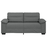 Produktbild för 2-sitssoffa mörkgrå 180x81x84 cm tyg