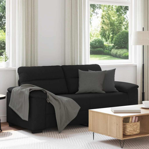 vidaXL 2-sitssoffa svart 180x81x84 cm tyg