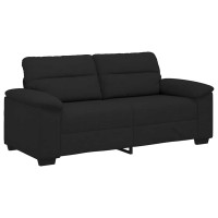 Produktbild för 2-sitssoffa svart 180x81x84 cm tyg