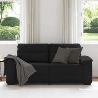 Produktbild för 2-sitssoffa svart 180x81x84 cm tyg