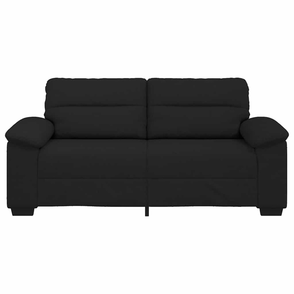 Produktbild för 2-sitssoffa svart 180x81x84 cm tyg