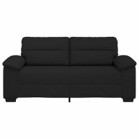 Produktbild för 2-sitssoffa svart 180x81x84 cm tyg