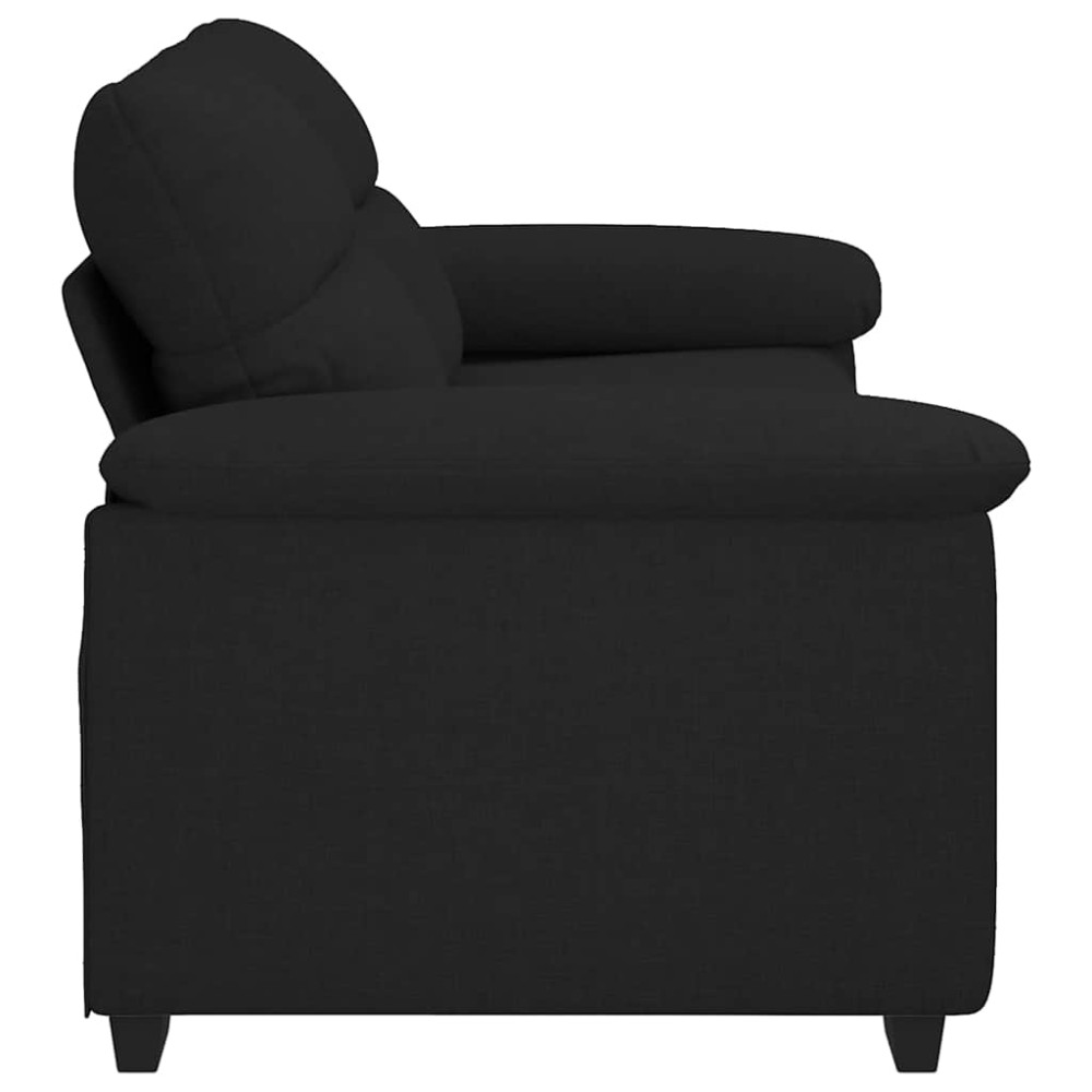 Produktbild för 2-sitssoffa svart 180x81x84 cm tyg
