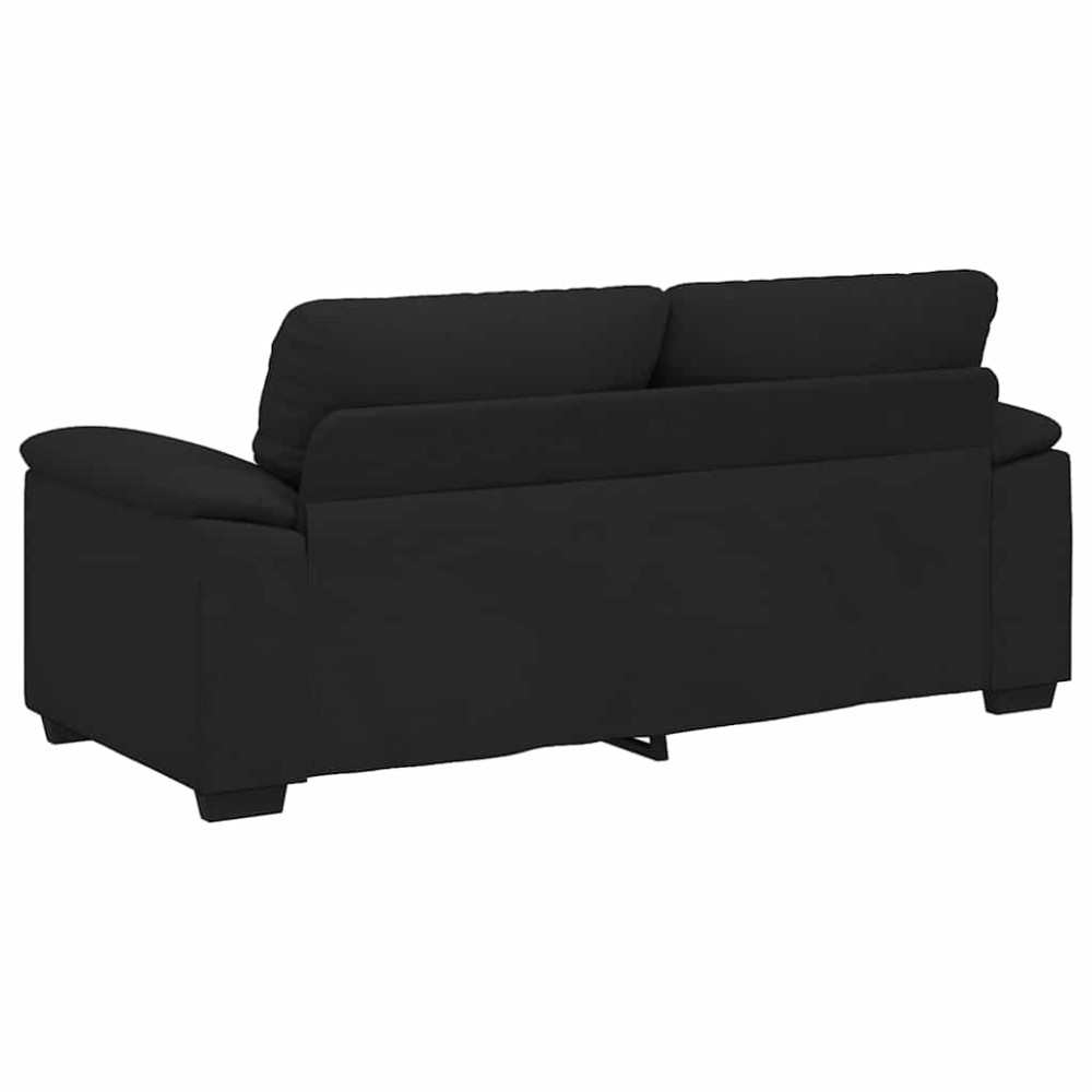 Produktbild för 2-sitssoffa svart 180x81x84 cm tyg
