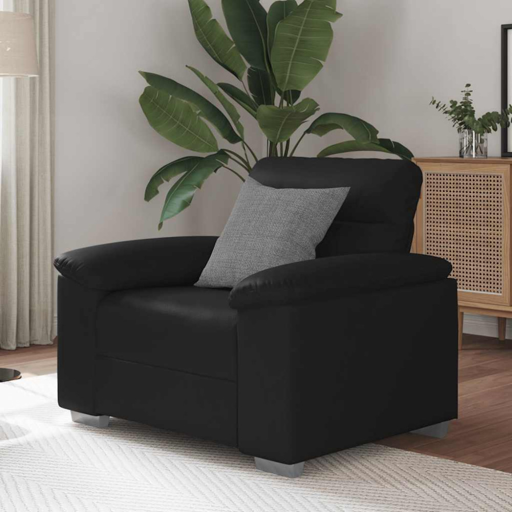 Produktbild för Soffstol svart 100x81x84 cm konstläder